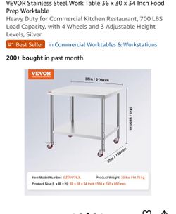 Stainless Steel Work Table - Kitchen Cart