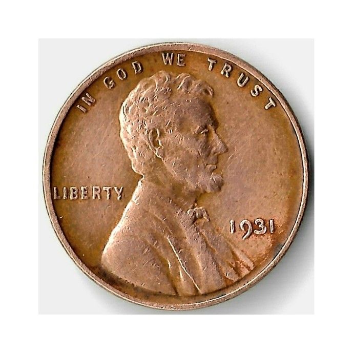 1931 1¢ LINCOLN WHEAT CENT COIN, LOW-MINTAGE PENNY, GREAT DEPRESSION ERA
