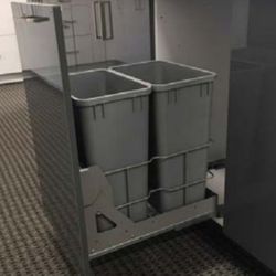 18" W DOUBLE BASKET WITH TWO BINS