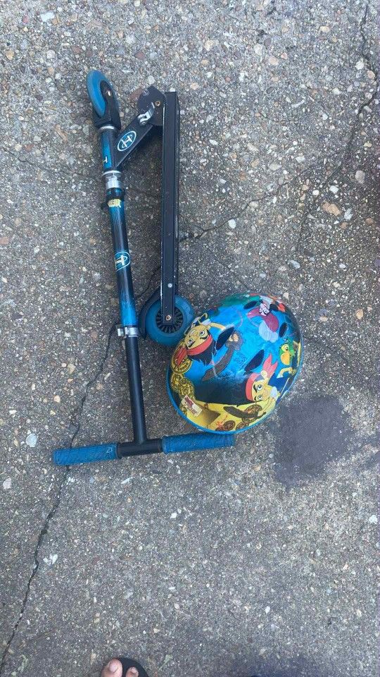 Baby Scooter With Helmet