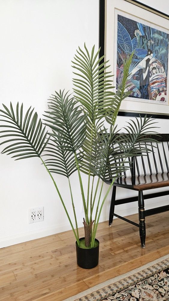 Beautiful 54" Fake Majesty Palm Plant Artificial in Pot