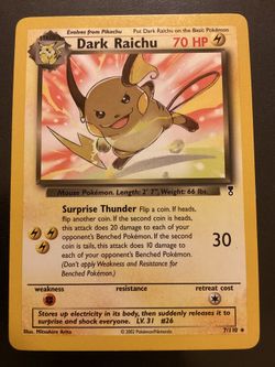 Dark Raichu - 7/110 (WotC Legendary Collection) - Deck Exclusives LP