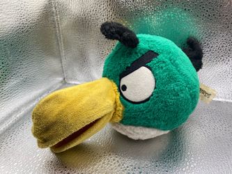 RARE Angry Birds 5" Hal Plush Open Beak Green Toucan Bird Commonwealth Rovio