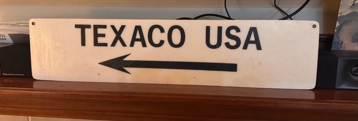 Vintage Texaco USA Oil Field Sign – Petroliana – Double Sided