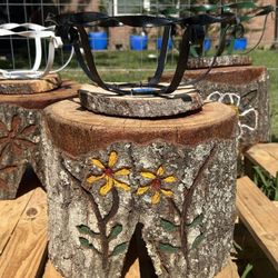 Wood Logs Planter 