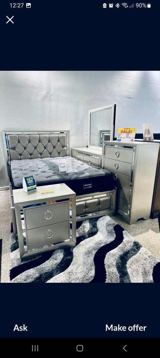 *Weekend Special!!!*---Attractive Jasmine Queen/King Bedroom Sets---From $599!!!---Delivery And Financing😎