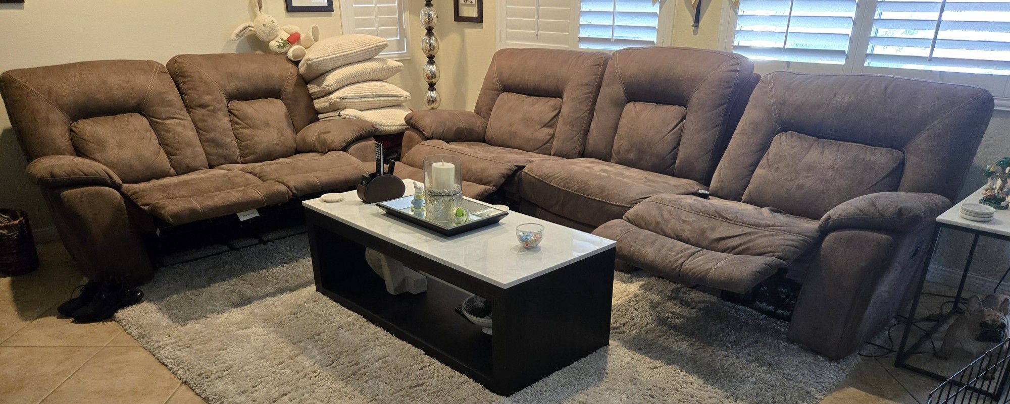 Brown 2 Piece Couch