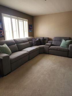 5-Piece Sectional Sofa With Recliners