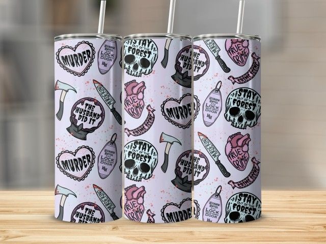20oz True Crime "Hearts" Tumbler