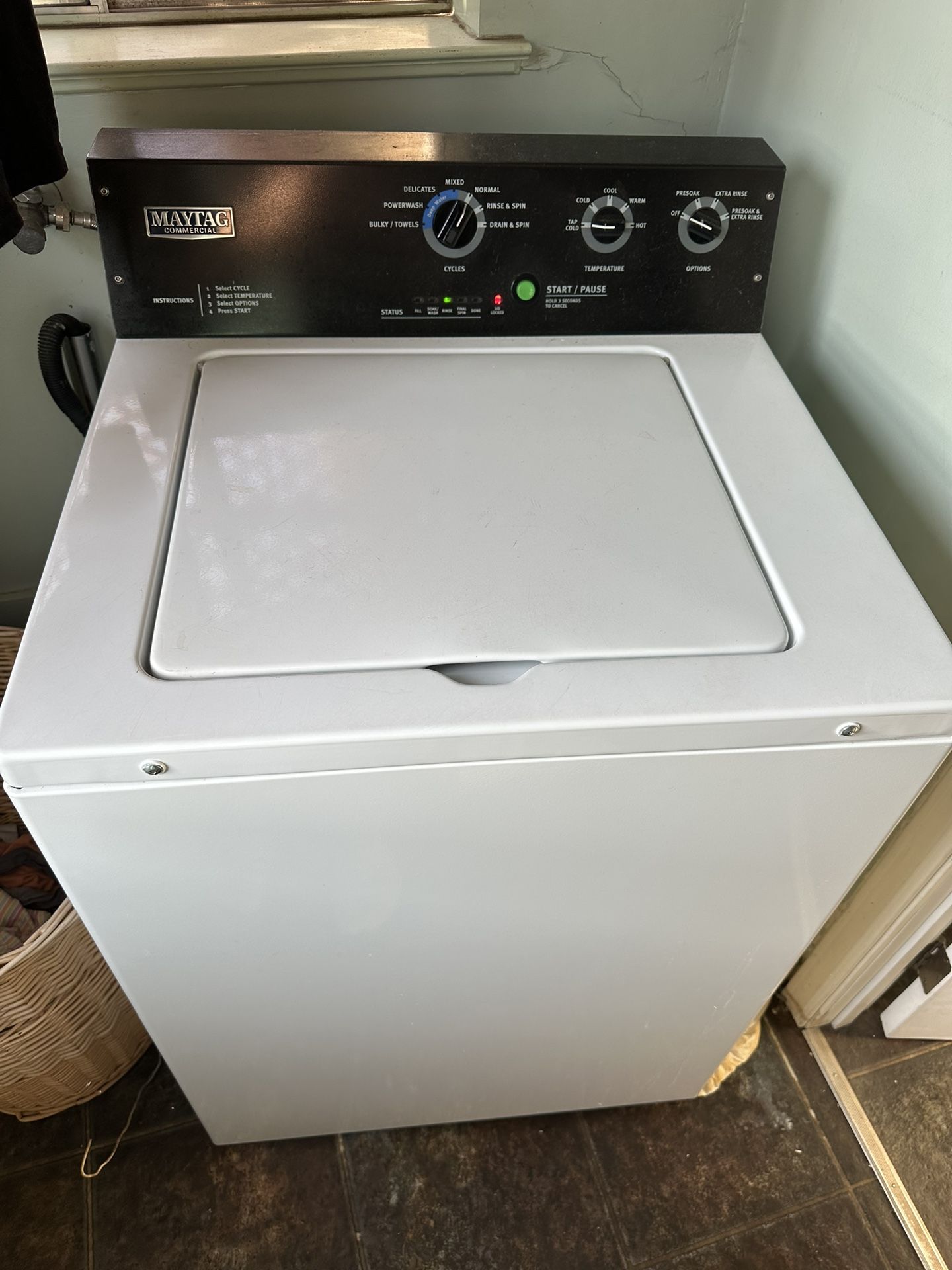 Maytag commercial grade 3.5 cu ft residential top load washer - washing machine - PARTS ONLY