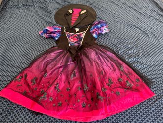 Girls Witch Halloween Costume Dress with Hat. Size 6 to 9 years