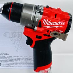 Milwaukee, M12 FUEL 12V Lithium-Ion Brushless Cordless 1/2 in. Hammer Drill (Tool-Only)
