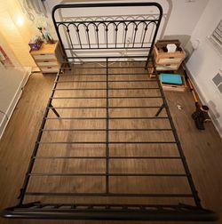 Black Metal Queen Bed Frame