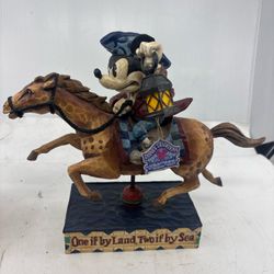 Jim Shore Walt Disney Determined Patriot Mickey Riding Horse Glued Tail See Phot