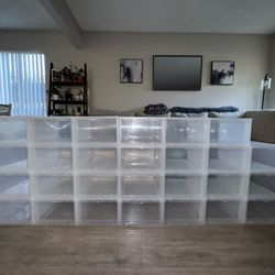 Container Store - Clear Shoe boxes W/ Cover 
