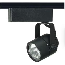 Satco 1-Light MR16 12-Volt Black Track Lighting Head Round