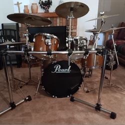 Complete Pearl Drum Set + Extras