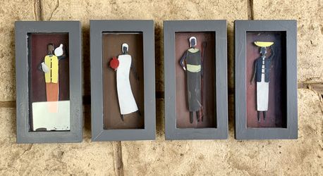 African art Four frames.