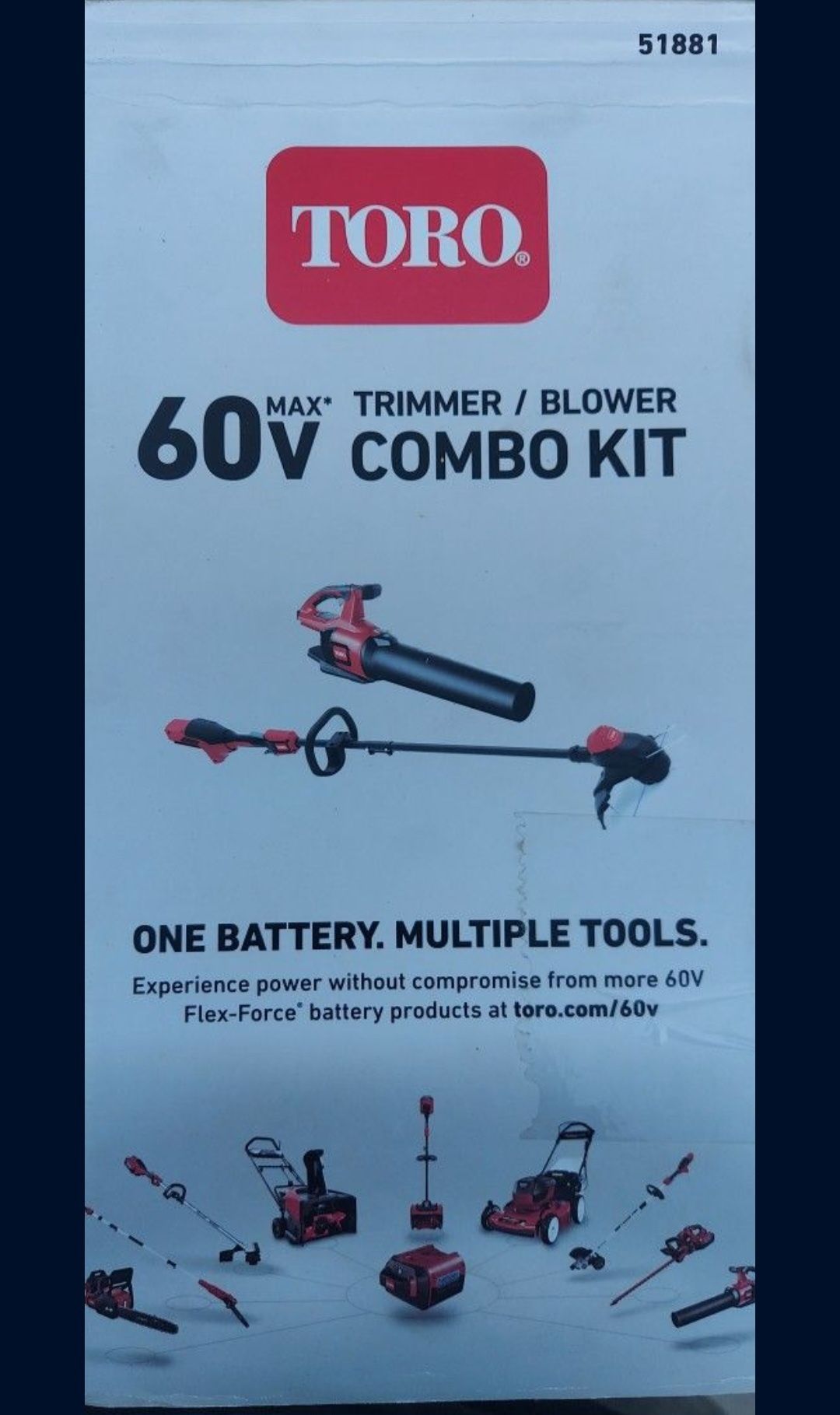Toro Flex-Force 60-volt max Cordless Battery String Trimmer and Leaf Blower and Combo Kit