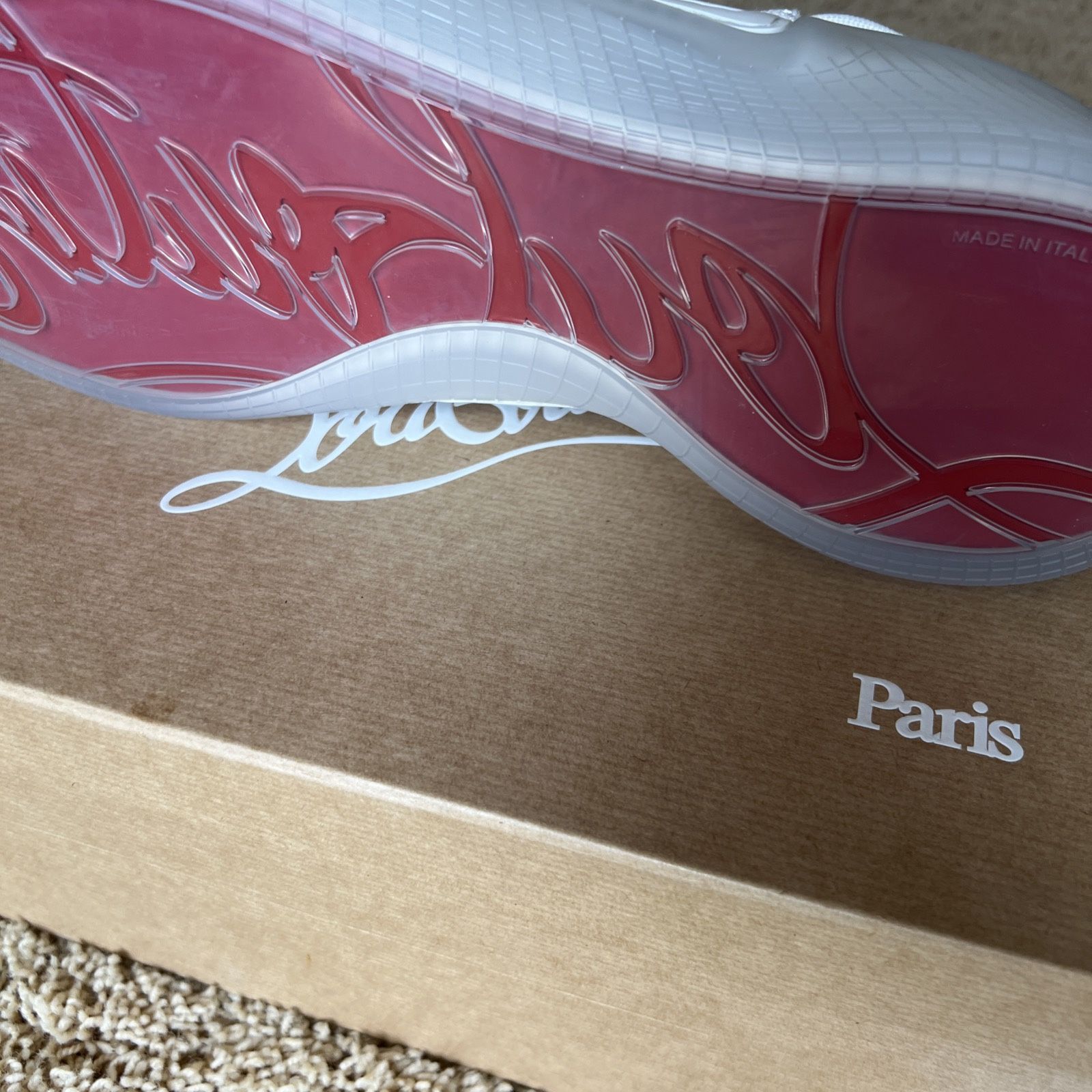 Genuine Christian Louboutin Arpoador FlatWhite Mens Size 11 NEW In Box