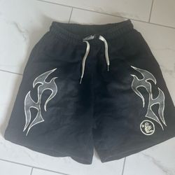 Hellstar Black Flame Graphic Shorts