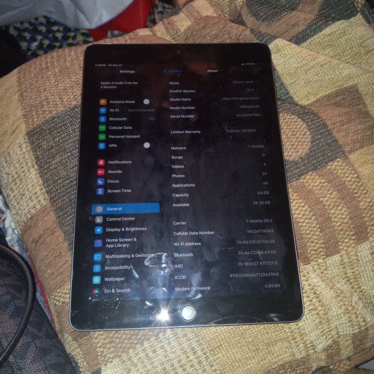 iPad 9th Gen T Mobile With service