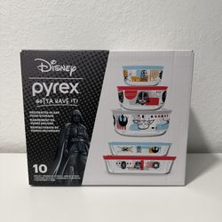 New - Pyrex Star Wars gotta have it 10 pieces set
