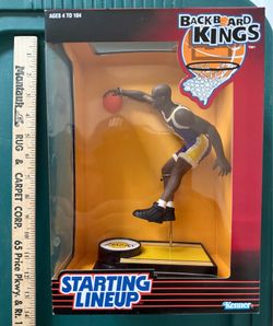 New 1997 Starting Lineup Backboard Kings Shaquille O'Neal SHAQ NBA Figure