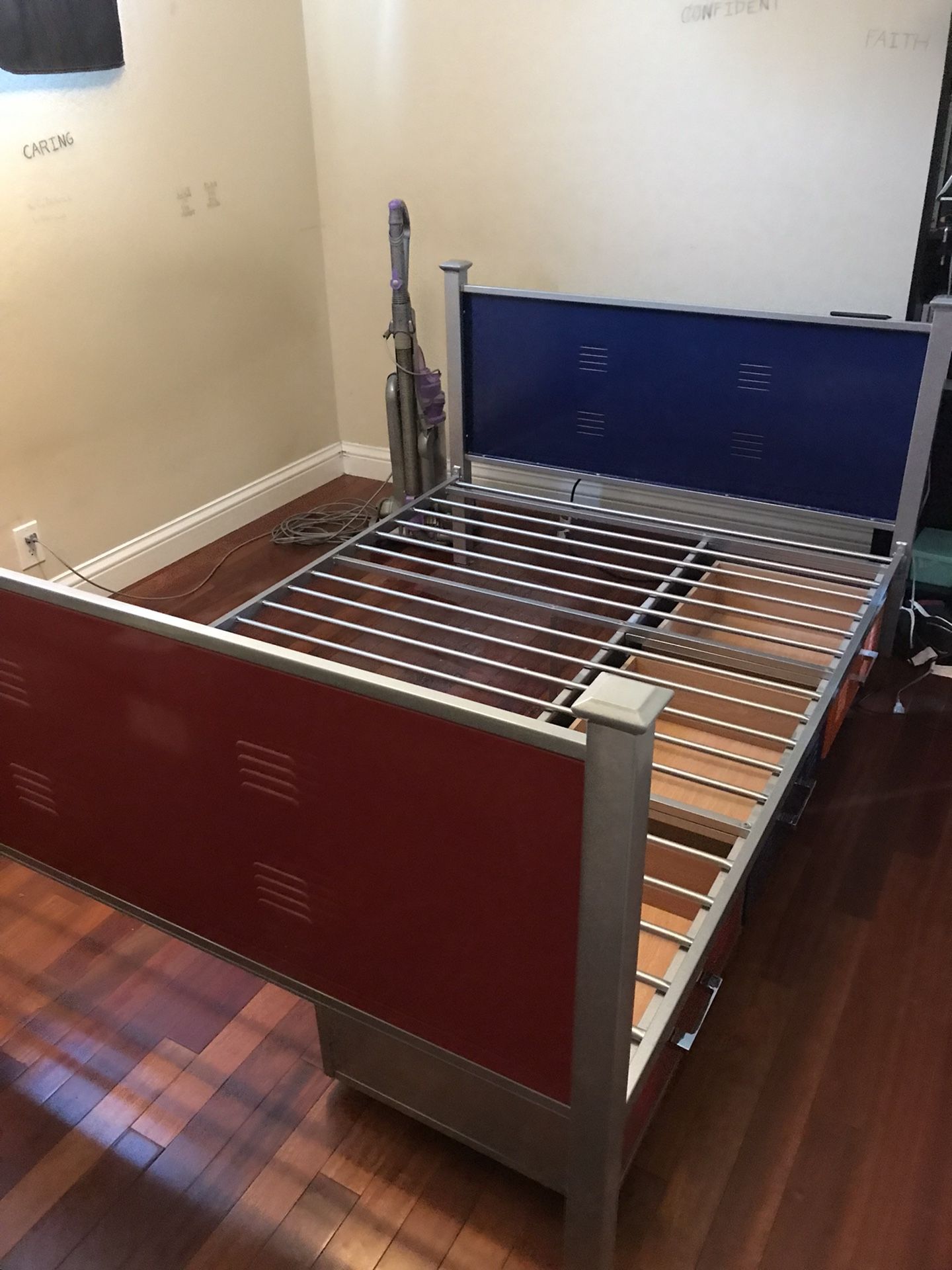 Full Locker Style Metal Bed Frame