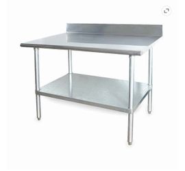 Brand new Fixed Work Table, SS,72" W,30" D 2KRD7 Located Hesperia ca