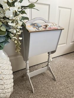 Vintage Standing Sewing Box
