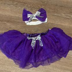 Newborn Purple Tutu and Bow