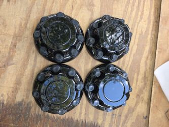 8 Lug Wheel Center Caps Rim 1998 to 2013 Chevy Silverado GMC Sierra 2500HD 3500 - Auto Parts