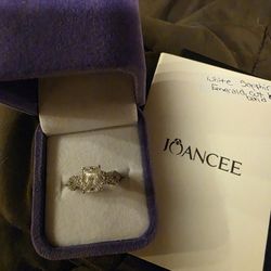 White Sapphire Engagement Ring