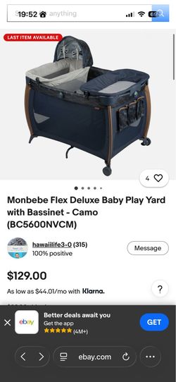 Monbebe play yard with bassinet