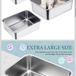 Stainless Steel Large Litter Box 