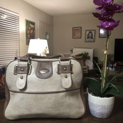 Secosana Brow and Gray Handbag Purse