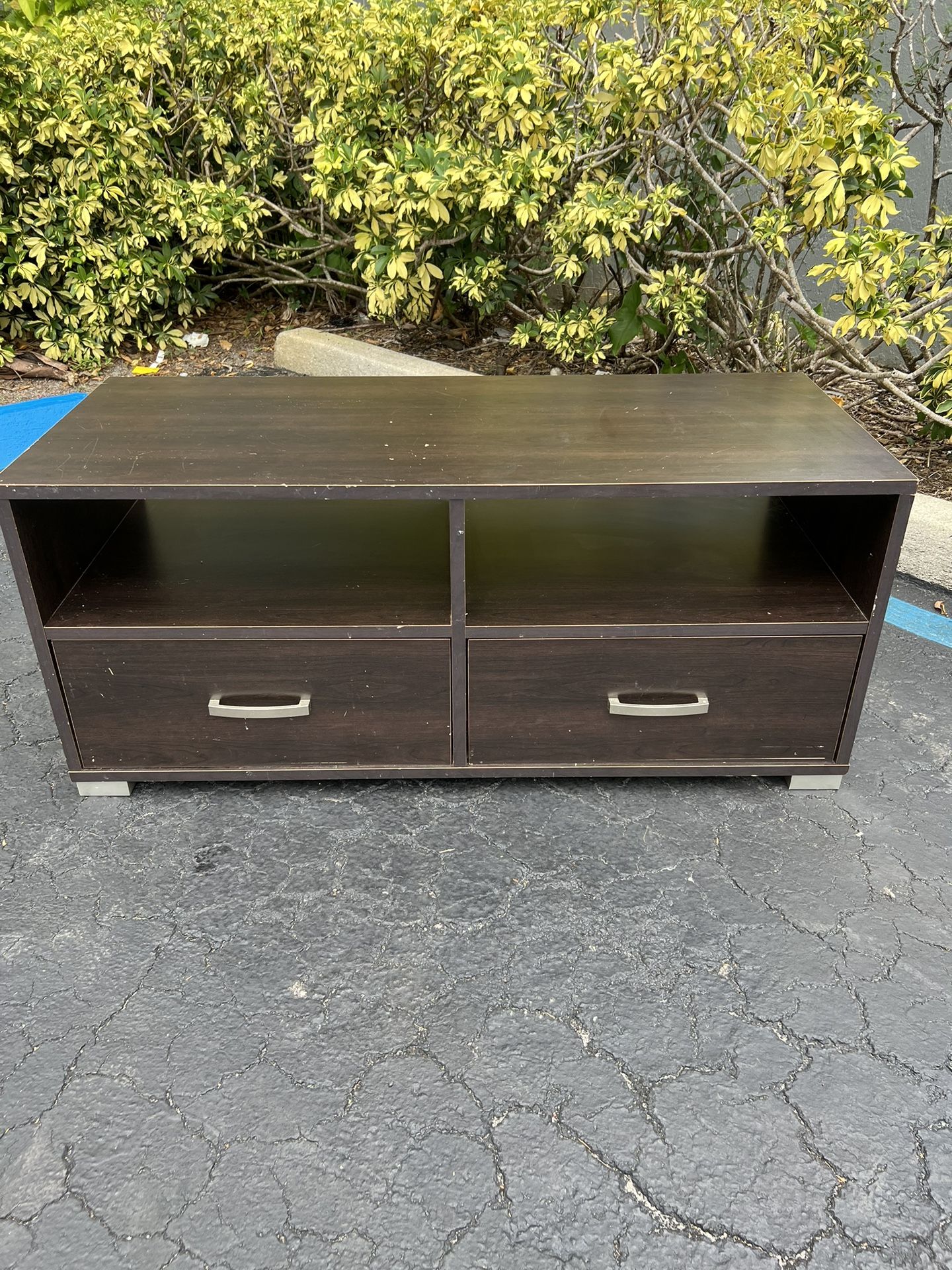Dark Brown Tv Stand Television Table Media Center Console Cabinet Drawer