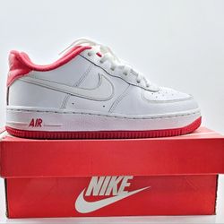 Nike Air Force 1 GS White University Red Size 4Y CD6915‑101