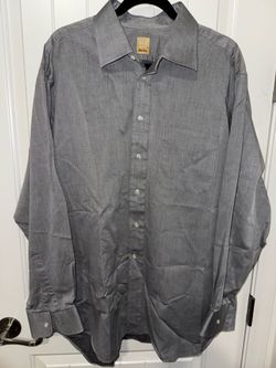 Men's Gray Dress Shirt. 17 1/2 -L Neiman Marcus