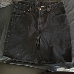 Levi 550 Mens Size 38 Black Shorts 