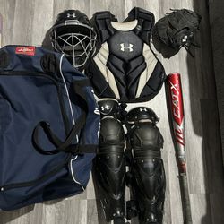 Baseball Gear (Bat, Glove, Bag, Catchers gear)