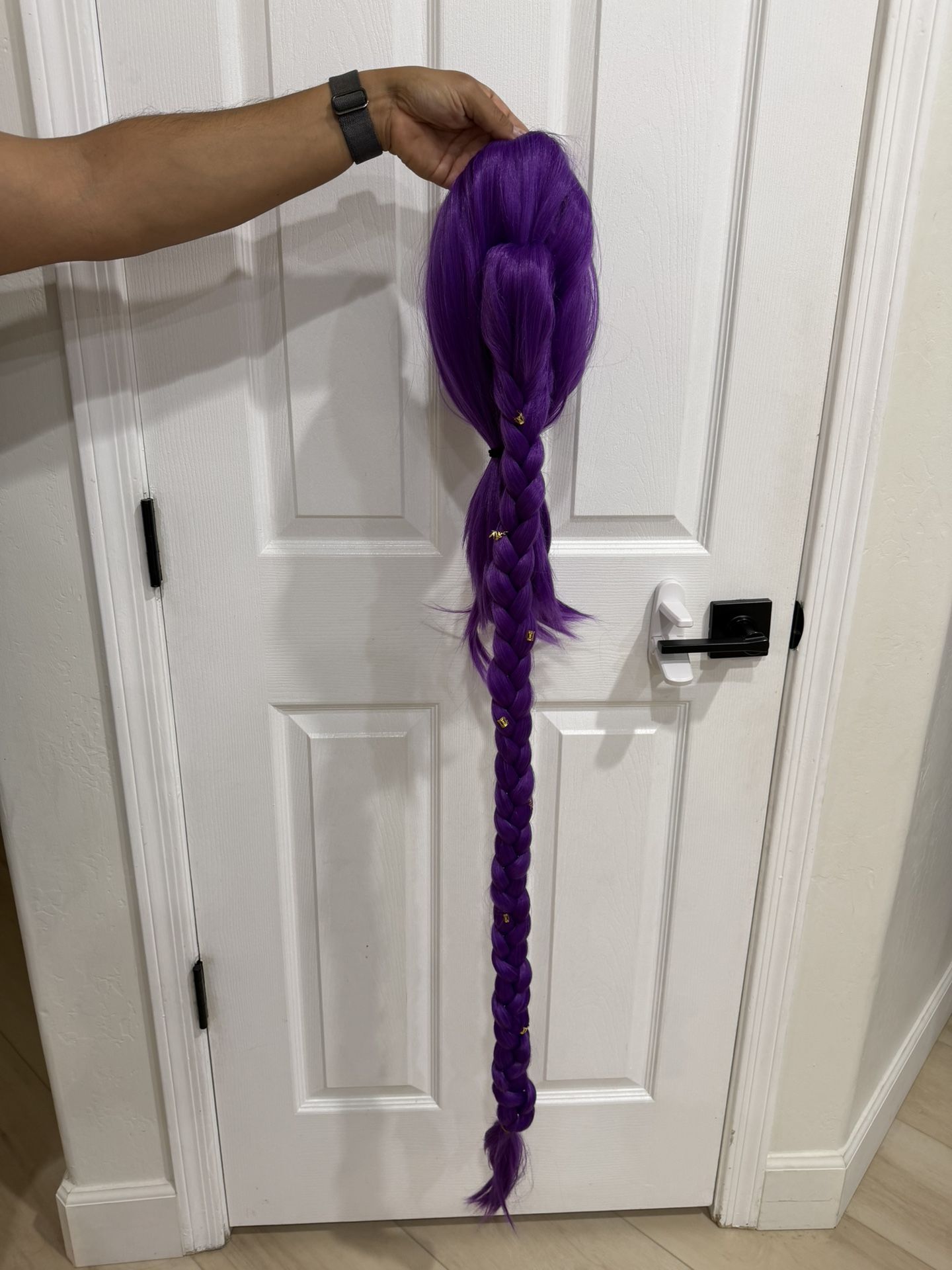 Purple Rumi Wig With Clip In Braid