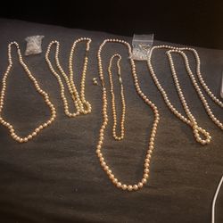 Pearl necklaces