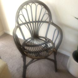 $25 Taupe/Brown RATTAN CHAIR