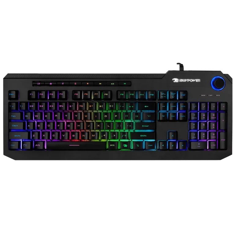 iBuyPower IBP Ares M2 Gaming Keyboard RGB Lighting- Spill Resistant