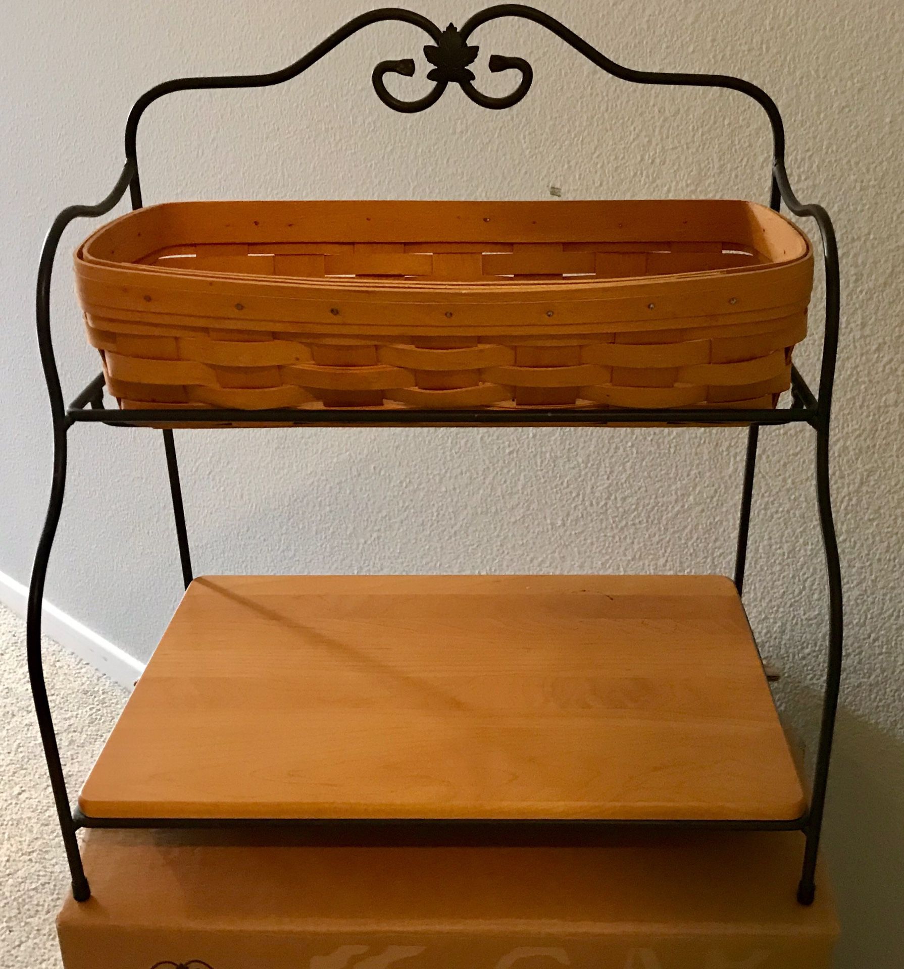 Longaberger Wrought Iron small 2 tier Bakers Rack
