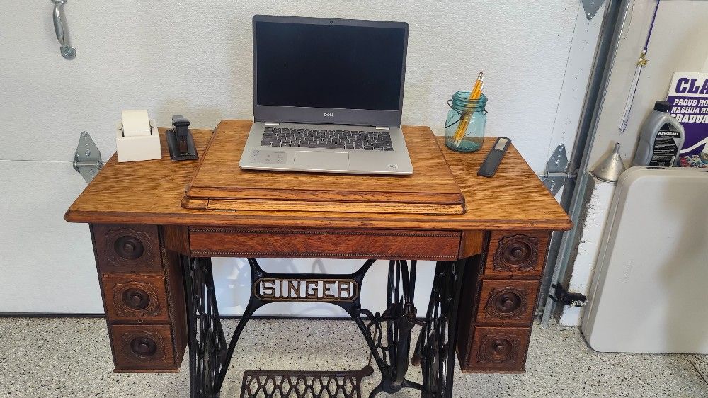 Small Singer Desk Refinished