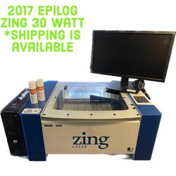 Epilog Zing 30w Laser 2017 16x12 with many extras. PC, Fan, Pump, CorelDraw