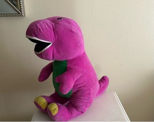 Vintage 2001 Fisher Price 24" BARNEY Jumbo TALKING Plush TOY Kids